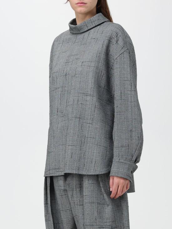  보테가베네타 블라우스 770949 V3FD0 1360 Grey - BOTTEGA VENETA