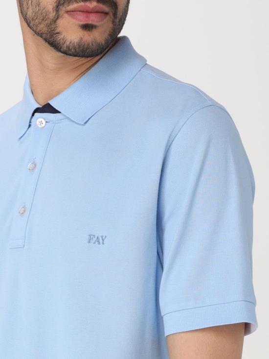 25FW 페이 폴로 티셔츠 NPMB248135STDW U010 Gnawed Blue - FAY