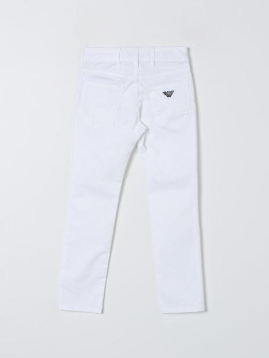  [키즈] 엠포리오 아르마니 스트레이트 팬츠 8N4J064N7LZ 0100 White - EMPORIO ARMANI