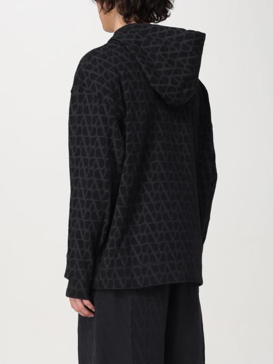 25FW 발렌티노 가라바니 후드 티셔츠 4V3MF27K9VU MXM Black - VALENTINO GARAVANI