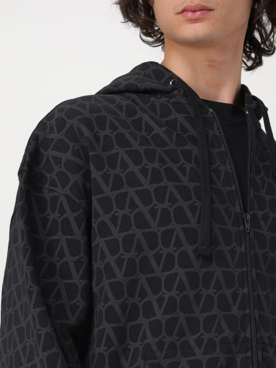 25FW 발렌티노 가라바니 후드 티셔츠 4V3MF27K9VU MXM Black - VALENTINO GARAVANI