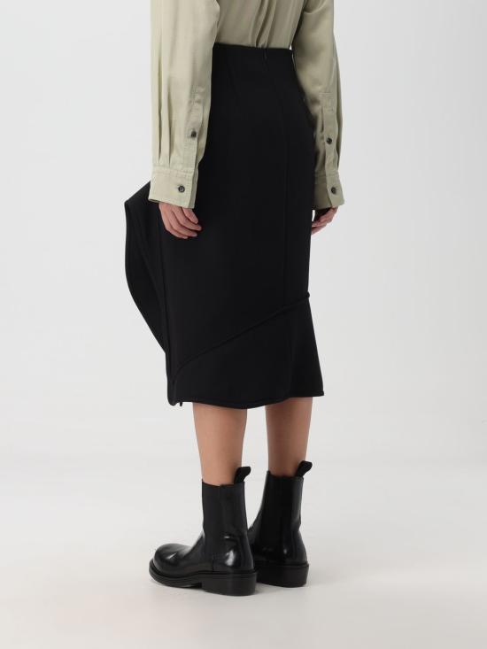  보테가베네타 미디 스커트 756693 VKPH0 1000 Black - BOTTEGA VENETA