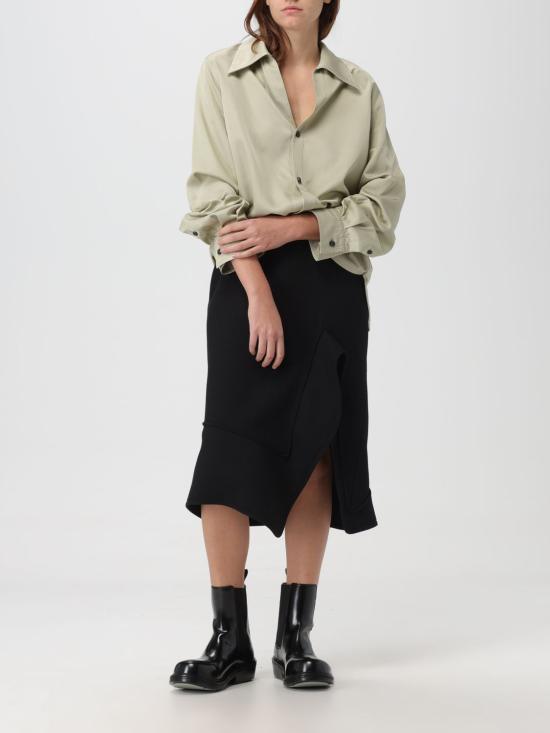  보테가베네타 미디 스커트 756693 VKPH0 1000 Black - BOTTEGA VENETA