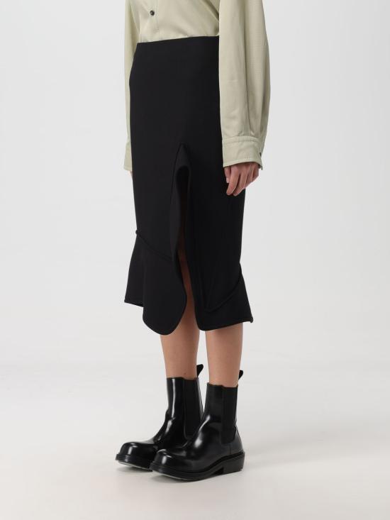  보테가베네타 미디 스커트 756693 VKPH0 1000 Black - BOTTEGA VENETA