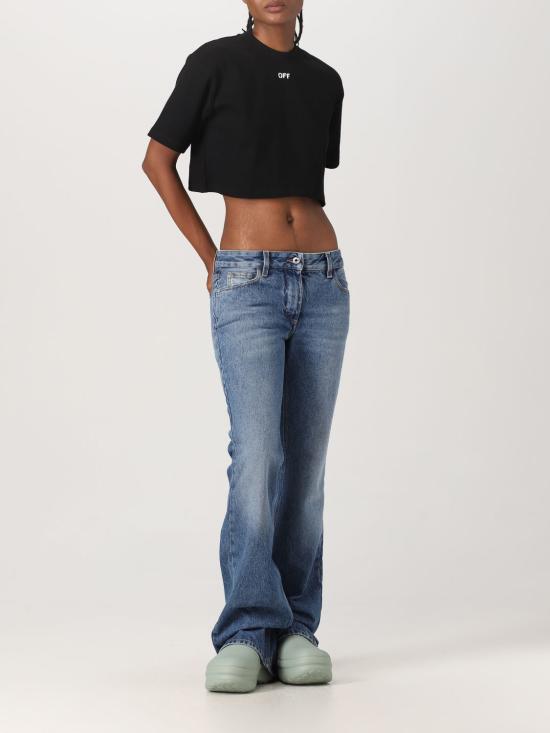 25FW 오프화이트 데님 팬츠 OWYA061F23DEN001 4500 Blue - OFF WHITE