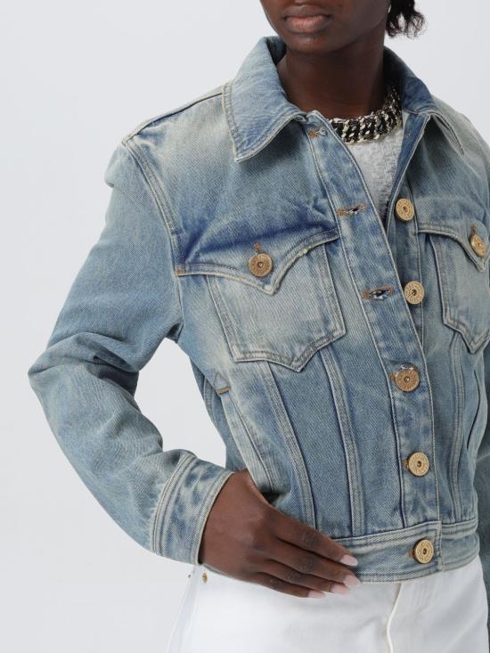  발망 데님 자켓 CF1TC130DE04 6FF Blue - BALMAIN