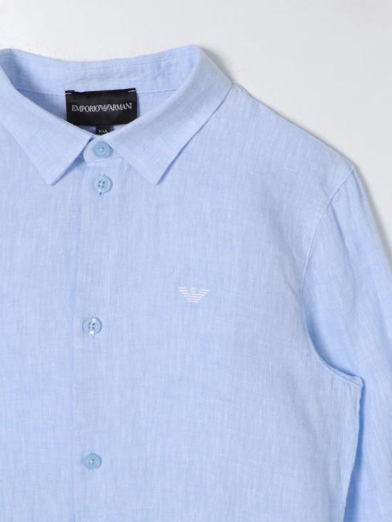 25FW [키즈] 엠포리오 아르마니 셔츠 8N4CJ93NEEZ 0744 Gnawed Blue - EMPORIO ARMANI