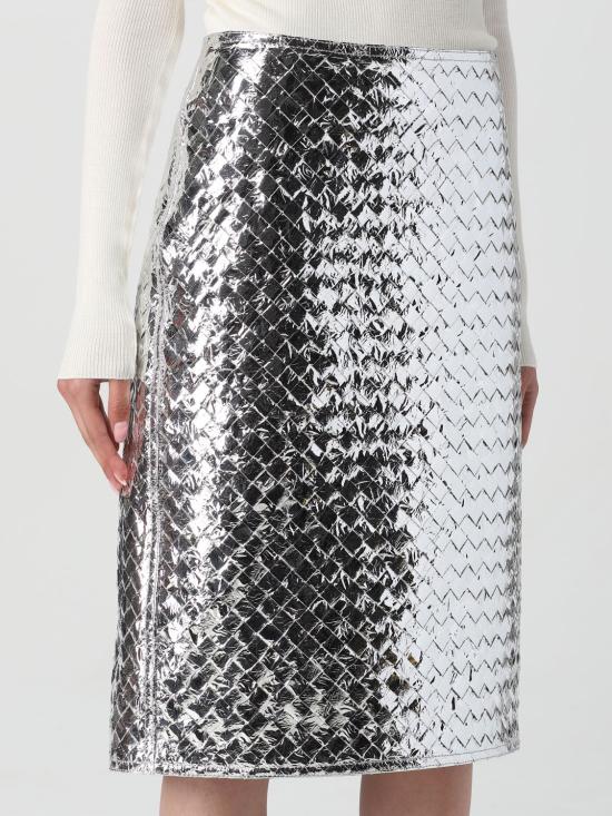  보테가베네타 미디 스커트 754610V39N0 8101 Silver - BOTTEGA VENETA