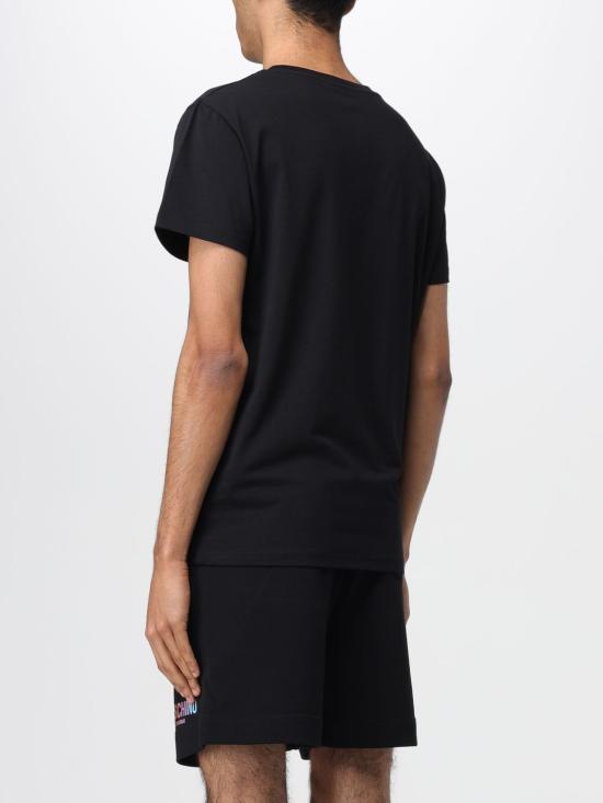  모스키노 반팔 티셔츠 07039408 0555 Black - MOSCHINO