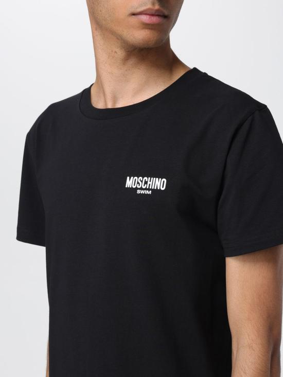  모스키노 반팔 티셔츠 07039408 0555 Black - MOSCHINO