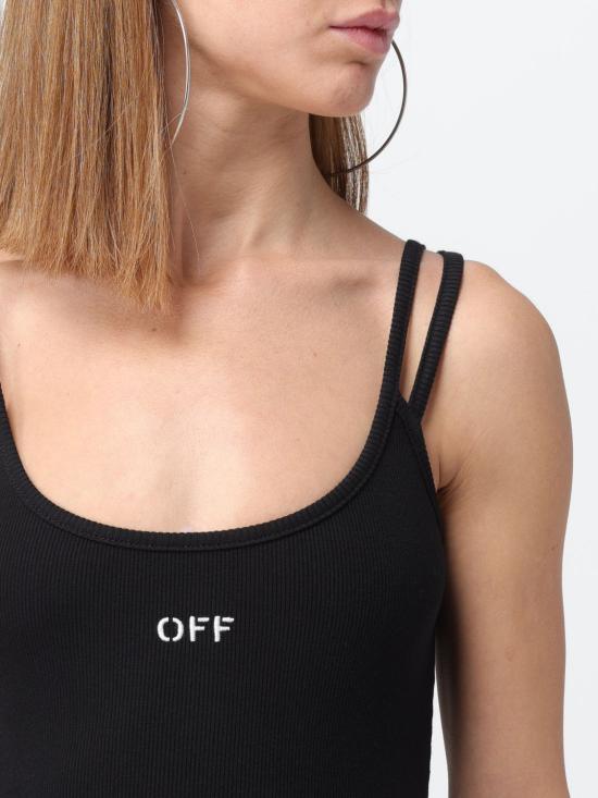 25FW 오프화이트 숏 원피스 OWDB304C99JER002 1001 Black - OFF WHITE