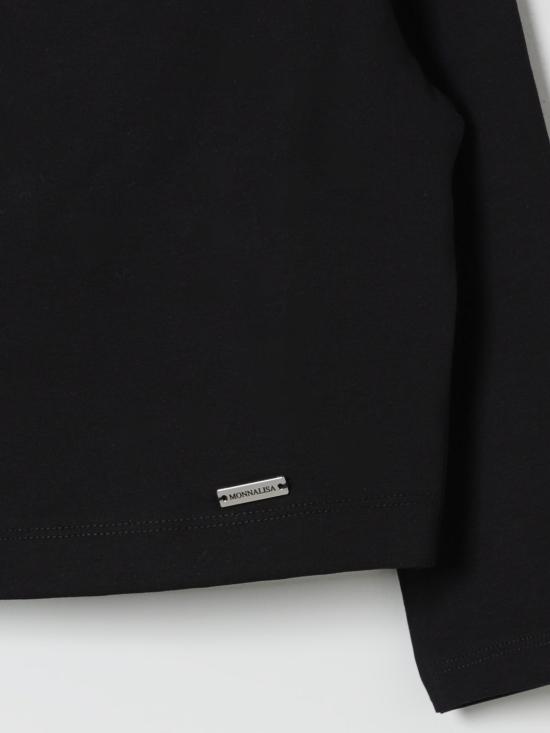 25FW [키즈] 모나리자 티셔츠 41C6123202 0050 Black - MONNALISA