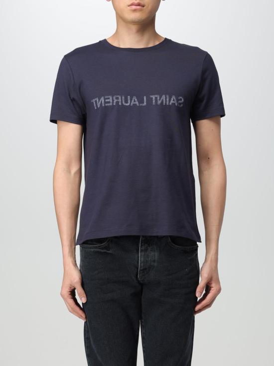 25FW 생로랑 리버스 티셔츠 663278Y37AW 4145 Blue