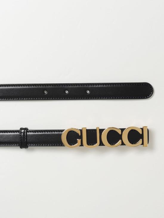  구찌 버클 씬 벨트  7516000YA0G 1000 Black - GUCCI
