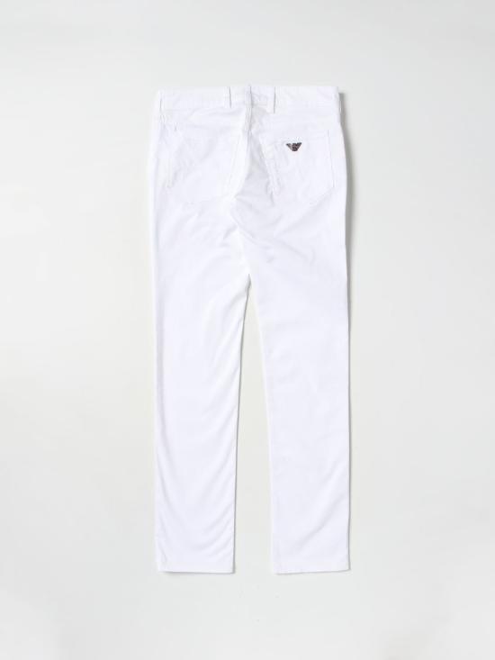 25FW [키즈] 엠포리오 아르마니 스트레이트 팬츠 8N4J064N7LZ 0100 White - EMPORIO ARMANI