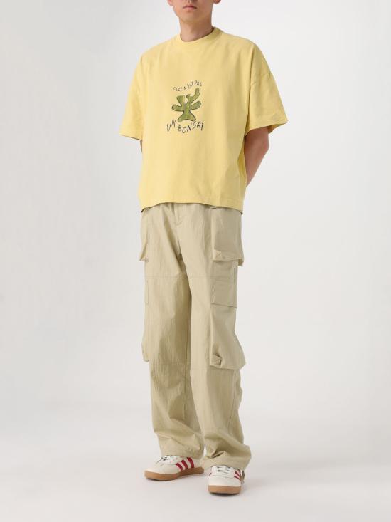  본사이 반팔 티셔츠 SS24TS003001 RAFIA Yellow - BONSAI