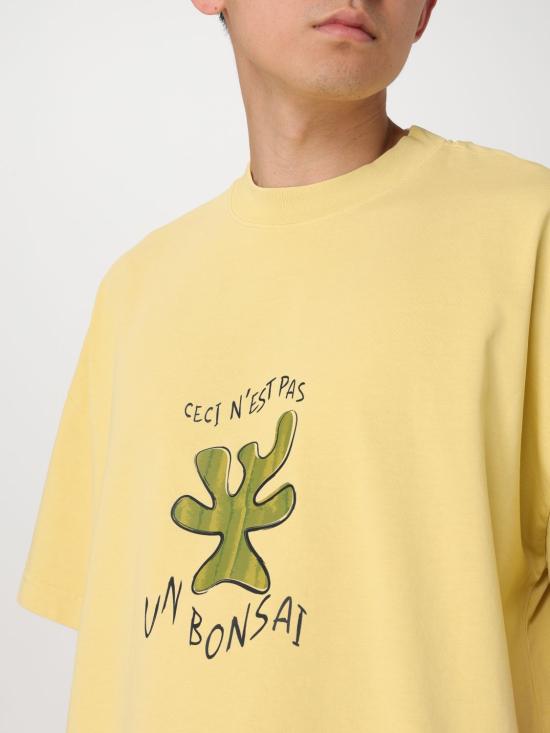  본사이 반팔 티셔츠 SS24TS003001 RAFIA Yellow - BONSAI