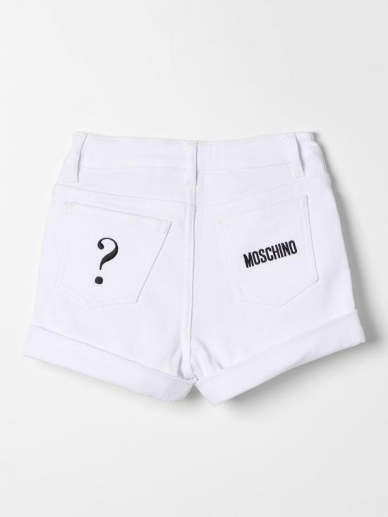 25FW [키즈] 모스키노 쇼츠/버뮤다 HDQ01GLTC06 10101 White - MOSCHINO