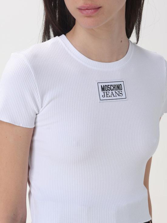  모스키노 반팔 티셔츠 12043759 0001 White - MOSCHINO