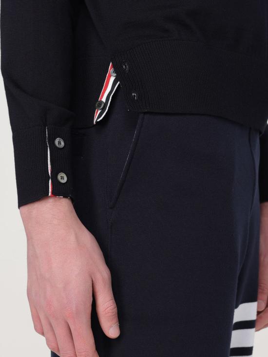 25FW 톰브라운 긴팔 티셔츠 MKA002AY1014 415 Blue - THOM BROWNE