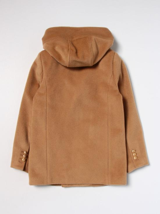 25FW [키즈] 발망 코트 BT2Q50E0124 119 Brown - BALMAIN