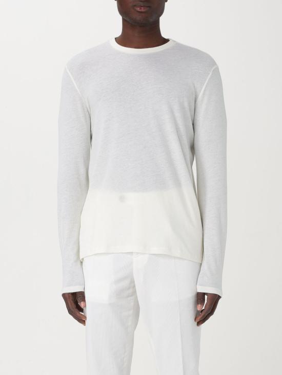  마제스틱필라쳐 긴팔 티셔츠 W23M506HTS023 125 Yellow Cream