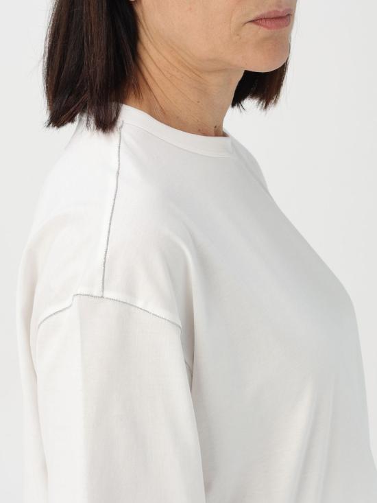 25FW 파비아나 필리피 반팔 티셔츠 JED264F096D616 0142 White - FABIANA FILIPPI