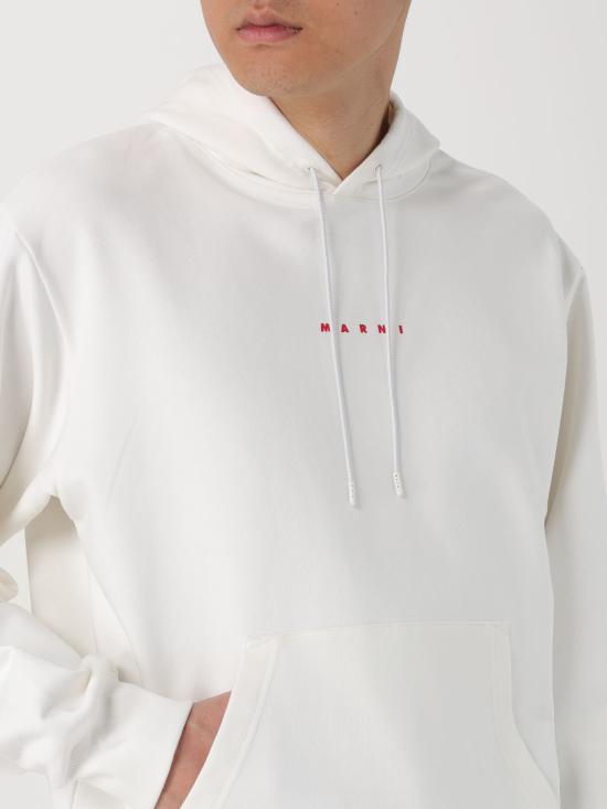 25FW 마르니 후드 티셔츠 FUMU0073P8USCU87 L1W02 White - MARNI