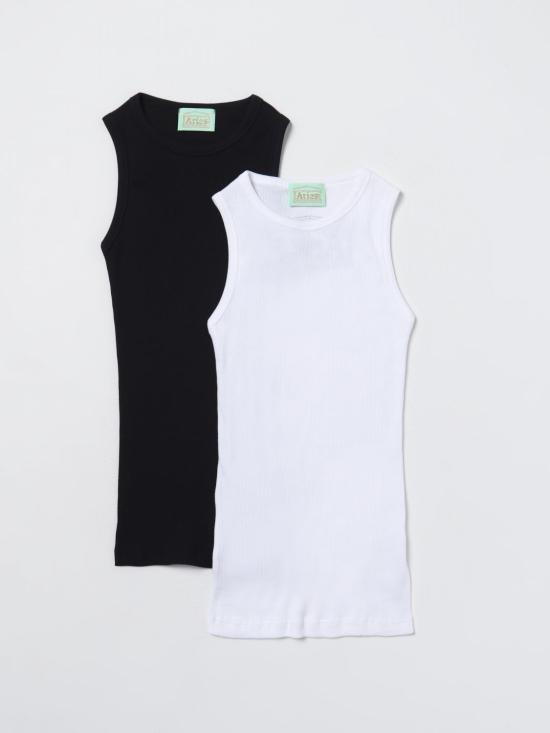  에리즈 어라이즈 민소매 티셔츠 COAR00500 BLKWHT White - ARIES ARISE