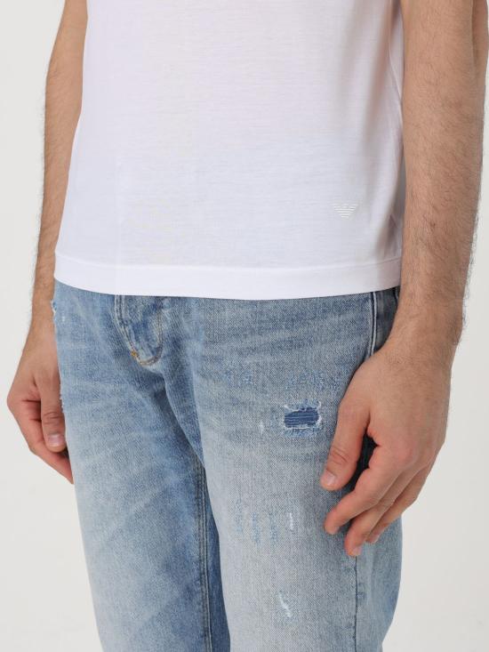 25FW 엠포리오 아르마니 반팔 티셔츠 8N1TE81JUVZ 0100 White - EMPORIO ARMANI