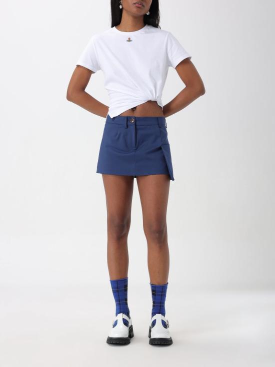  비비안웨스트우드 숏 스커트 1K01001DW00R8 K414 Blue - VIVIENNE WESTWOOD