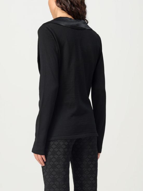 25FW 알베르타 페레티 긴팔 티셔츠 09165100 555 Black - ALBERTA FERRETTI