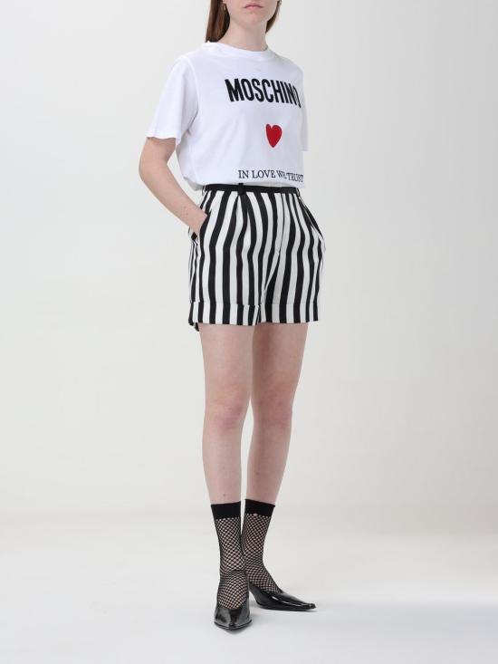 25FW 모스키노 반팔 티셔츠 07030541 2001 White - MOSCHINO