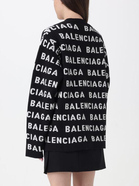  발렌시아가 가디건 766414T1673 1070 Black - BALENCIAGA