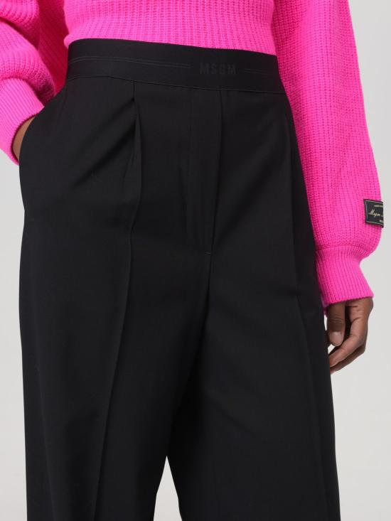 25FW 엠에스지엠 스트레이트 팬츠 3541MDP10237606 99 Black - MSGM