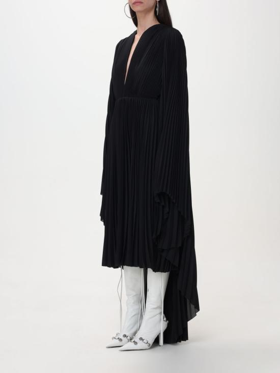  발렌시아가 롱 원피스 772747TGO08 1000 Black - BALENCIAGA