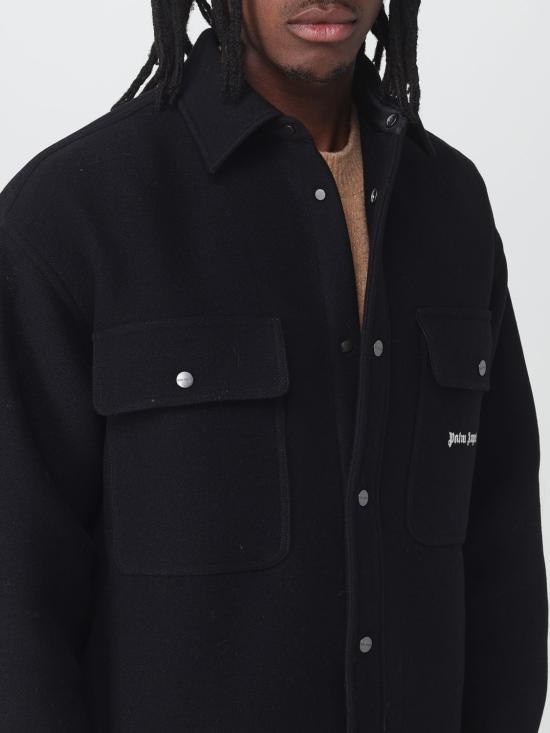 25FW 팜앤젤스 긴팔 셔츠 PMES012F23FAB002 1001 Black - PALM ANGELS