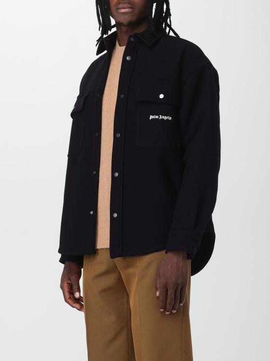 25FW 팜앤젤스 긴팔 셔츠 PMES012F23FAB002 1001 Black - PALM ANGELS