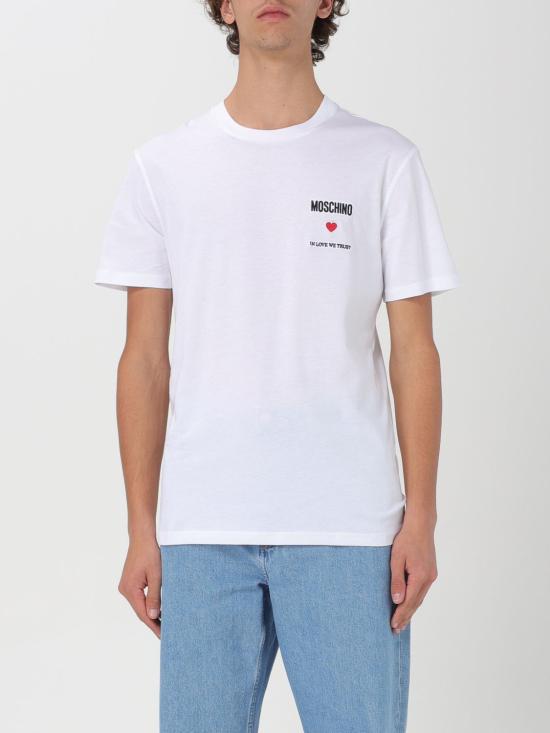  모스키노 반팔 티셔츠 07200241 1001 White