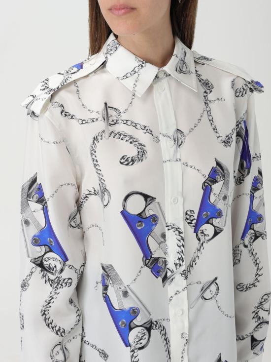 25FW 버버리 나이트 프린트 실크 셔츠 8090714 Blue - BURBERRY