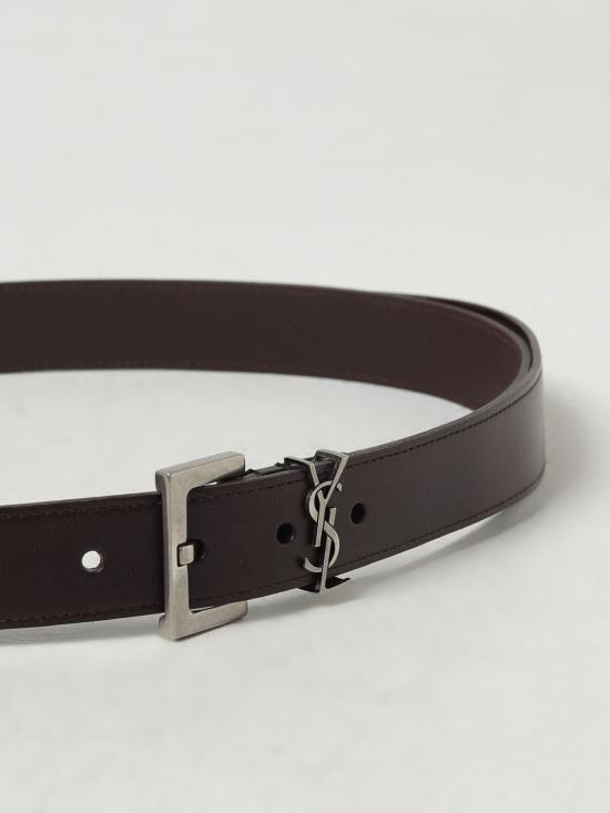  생로랑 가죽 벨트 777893AAC5T 2281 Dark - SAINT LAURENT