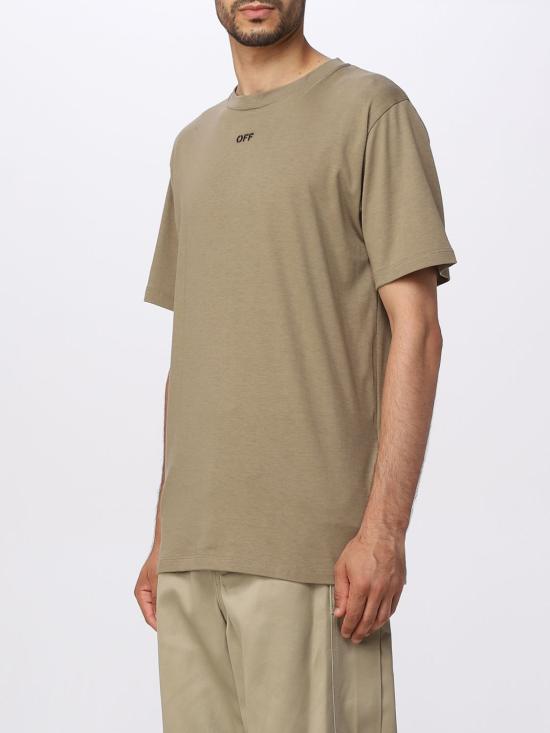 25FW 오프화이트 반팔 티셔츠 OMAA027F23JER008 6110 Beige - OFF WHITE