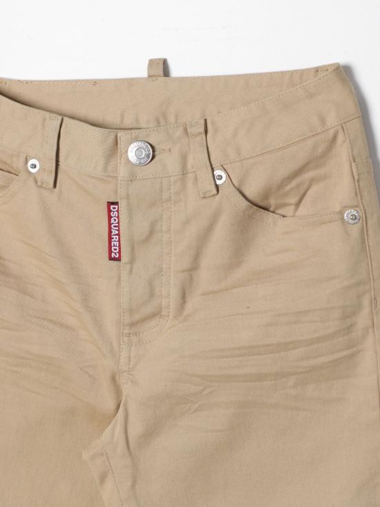 25FW [키즈] 디스퀘어드2 스트레이트 팬츠 DQ0501D0A95 DQ707 Beige - DSQUARED2