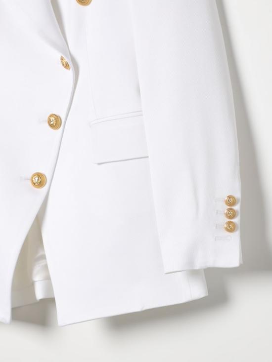25FW [키즈] 발망 캐주얼 자켓 BU2B34I0192 100 White - BALMAIN