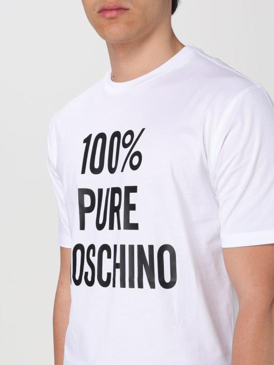  모스키노 반팔 티셔츠 07150241 1001 White - MOSCHINO