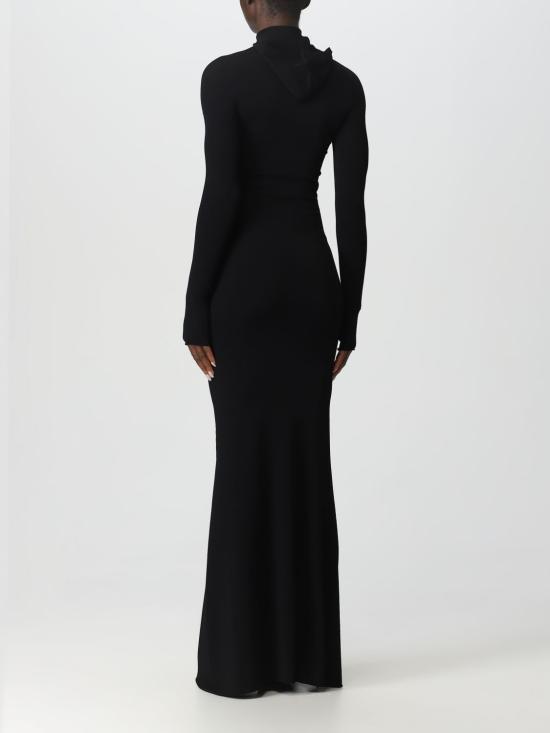 25FW 오프화이트 롱 원피스 OWHI090S23KNI001 1045 Black - OFF WHITE