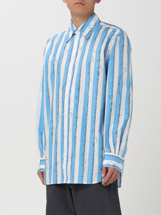 보테가베네타 긴팔 셔츠 780554V3PX0 4257 Blue - BOTTEGA VENETA