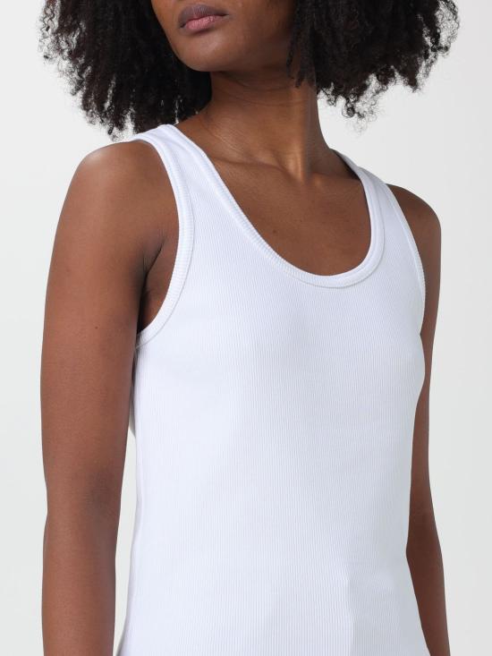  보테가베네타  스트레치 코튼 민소매 티셔츠 715043 V2I50 9071 Yellow Cream - BOTTEGA VENETA