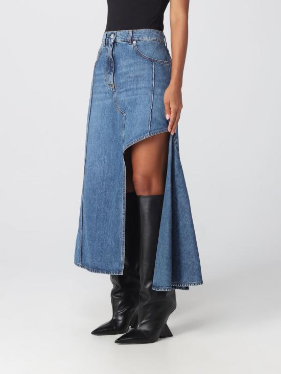 25FW 알렉산더 맥퀸 롱 스커트 754828QMACG 4164 Blue - ALEXANDER MCQUEEN