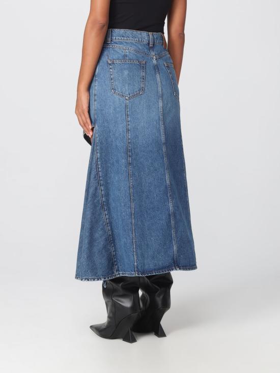 25FW 알렉산더 맥퀸 롱 스커트 754828QMACG 4164 Blue - ALEXANDER MCQUEEN